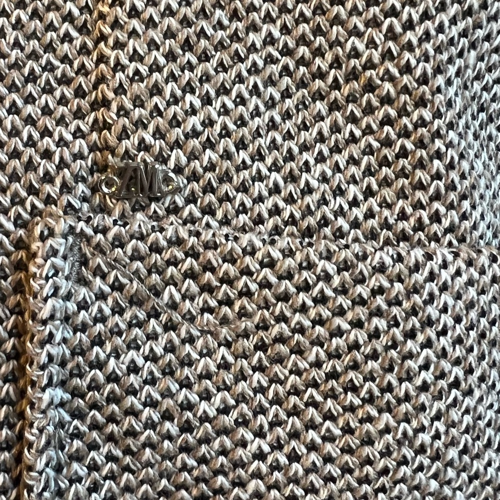Men's  Herringbone brown white Knit Blazer Zara - Picture 8 of 9